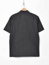 【2色展開】Backersストライプ柄 半袖ワークシャツ