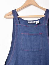 スリーブレス リネンワンピース