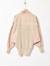 ニットデザイン ラグランスリーブジャケット