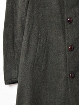 ウッドボタン ウールコート