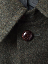 ウッドボタン ウールコート