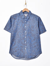 TEMPTATIONペイズリー柄 シャンブレーシャツ