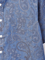 TEMPTATIONペイズリー柄 シャンブレーシャツ