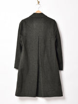 ウッドボタン ウールコート