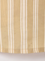 ストライプ 半袖オープンカラーシャツ