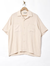 【5色展開】Backersリネンミックス オープンカラー 半袖シャツ