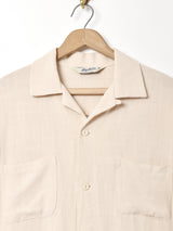 【5色展開】Backers リネンミックス オープンカラー 半袖シャツ