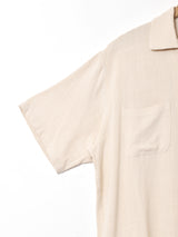 【5色展開】Backers リネンミックス オープンカラー 半袖シャツ