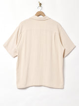 【5色展開】Backers リネンミックス オープンカラー 半袖シャツ