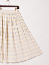 ボーダー プリーツスカート