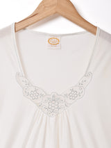 ラメステッチ 長袖 ランジェリーワンピース