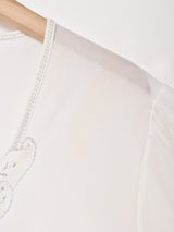 ラメステッチ 長袖 ランジェリーワンピース