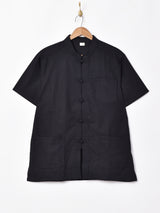 【4色展開】TEMPTATION綿麻 チャイナデザイン 半袖シャツ
