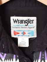 Wrangler コンチョ付き トライバル柄 長袖シャツ
