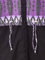 Wrangler コンチョ付き トライバル柄 長袖シャツ