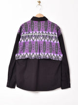 Wrangler コンチョ付き トライバル柄 長袖シャツ