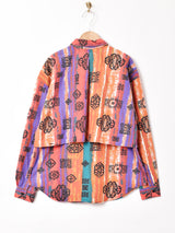 ネイティブ柄 長袖 デザインシャツ