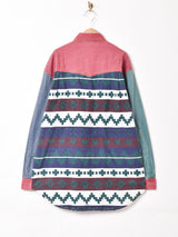 総柄 クレイジーパターン 長袖シャツ