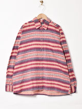 総柄 長袖シャツ