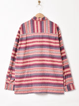 総柄 長袖シャツ