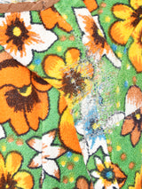 総柄 パイル生地Tシャツ