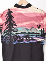 アメリカ製 風景プリント 長袖シャツ