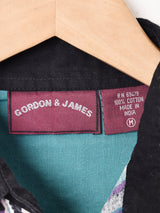 トライバル柄 切り替えデザイン 長袖シャツ