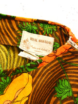 60's  ハワイ製 ROYAL HAWAIIAN 花柄 ホルターネックワンピース