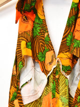 60's  ハワイ製 ROYAL HAWAIIAN 花柄 ホルターネックワンピース