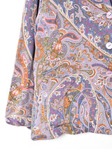 総柄 シルク テーラードジャケット