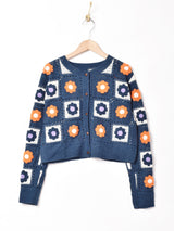 【2色展開】Meridian フラワーグラニーカーディガン