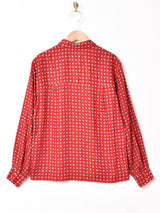 小紋柄 長袖シャツ