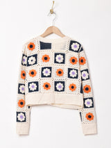 【2色展開】Meridian フラワーグラニーカーディガン