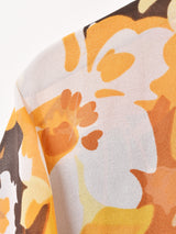 70's 花柄 シアー 長袖シャツ