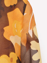 70's 花柄 シアー 長袖シャツ