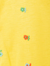 半袖 刺繍入りセーター