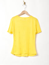 半袖 刺繍入りセーター