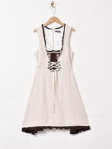 エプロン付き レースアップ チロルワンピース