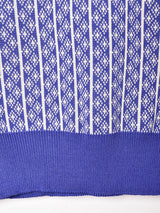 【2色展開】Meridian 総柄 半袖 ニットポロシャツ