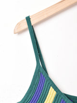 【2色展開】Meridian ストライプ ニット キャミソールワンピース