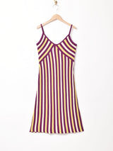 【2色展開】Meridian ストライプ ニット キャミソールワンピース