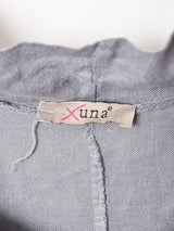 イタリア製 ボトルネック リネン スリーブレスワンピース