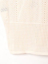 【2色展開】Meridian さくらんぼ刺繍 半袖カーディガン