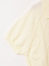 【2色展開】Meridian ケーブル 半袖ニットポロシャツ