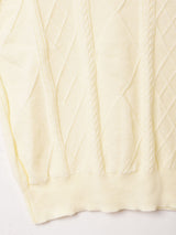 【2色展開】Meridian ケーブル 半袖ニットポロシャツ