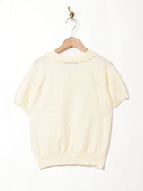 【2色展開】Meridian ケーブル 半袖ニットポロシャツ