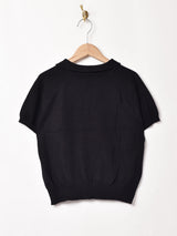 【2色展開】Meridian ケーブル 半袖ニットポロシャツ