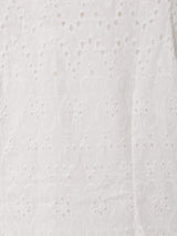 【2色展開】Meridian コットンレース 半袖ブラウス