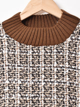 【2色展開】Meridian ツイードチェックトップス