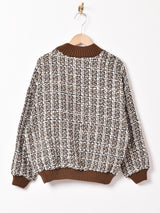 【2色展開】Meridian ツイードチェックトップス